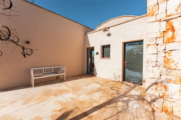 the entrance of the villa