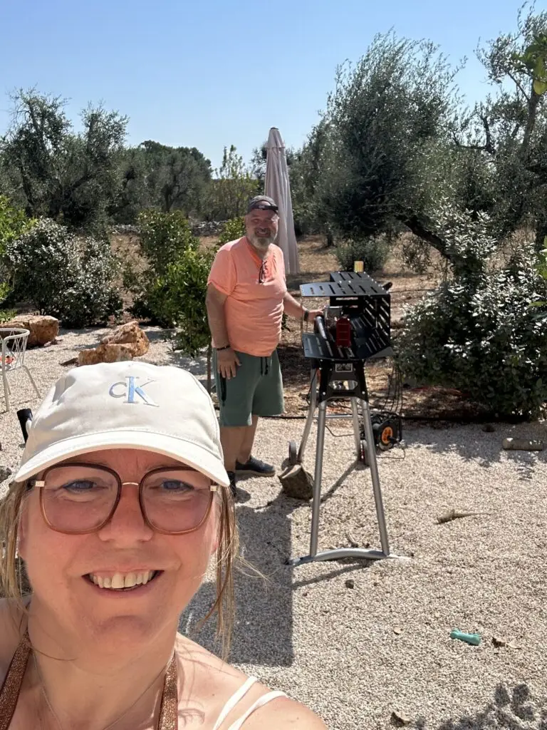 working on the land